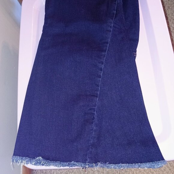 Lucky and Blessed Jeans High Rise Distressed frayed hem Extreme Flare Size 18 je - Picture 4 of 5